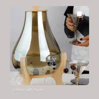 شربت خوری شیشه‌ای دکوراتیو 5 لیتری