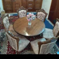 میز و صندلی غذا خوری لوکس تمام چوب|میز و صندلی غذاخوری|بروجرد, |دیوار