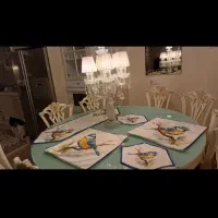 رومیزی مخمل وارداتی پنج تکه|پرده، رانر، رومیزی|تهران, سازمان آب|دیوار