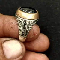 انگشتر جزع یمانی سیاه|جواهرات|مبارکه, |دیوار