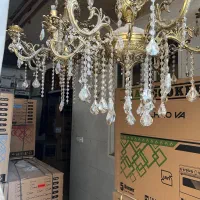 لوستر برنجی دو عدد|لوستر و چراغ آویز|قرچک, باقرآباد|دیوار