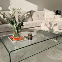 میز جلومبلی شیشه‌ای شلف‌دار - مدرن اما ارزان‌تر|مبلمان خانگی و میز عسلی|باغستان, |دیوار