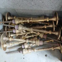 قلیان برنجی اصل تنه بلند توپر قلیون