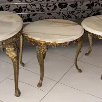 میز پایه برنجی آنتیک