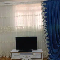 پرده تور  با دستک مخمل