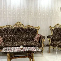 فروش مبل سلطنتی کارکرده ۹ نفره با جلو مبلی و عسلی|مبلمان خانگی و میز عسلی|مریوان, |دیوار