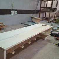 شلف دیواری و کافی بار چوبی|کتابخانه، شلف، قفسههای دیواری|محمدشهر, ولدآباد بزرگ|دیوار