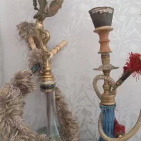 5عدد قلیان برنز وچوبی