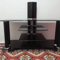 زیر تلویزیون شیشه ای