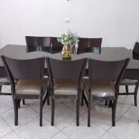 میزناهارخوری هشت نفره چوبی( دو متر در یک متر)|میز و صندلی غذاخوری|تهران, جیحون|دیوار