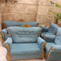 مبل هفت نفره سالم باجلومبلی کامل|مبلمان خانگی و میز عسلی|خلخال, |دیوار