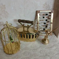 قفس مجسمه برنجی برنز کلکسیون ظروف آشپزخانه