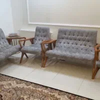 مبلمان راحتی دسته چوبی