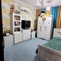 سرویس نوزاد نوجوان با ست روتختی و تشک نوجوان|تخت و سرویس خواب|دوگنبدان, |دیوار