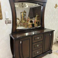 آینه و کنسول چوبی|بوفه، ویترین، کنسول|اهواز, کیان اباد|دیوار