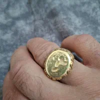 انگشتر قدیمی دست سازبرنزی شیر نشان|بدلیجات|کرمانشاه, |دیوار