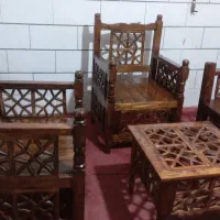 صندلی تک نفره چوبی سنتی|مبلمان خانگی و میز عسلی|اراک, |دیوار