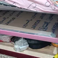 تخت یک نفره صورتی  فلزی