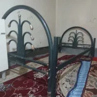 تخت یک نفره  باتشک نو  فنری