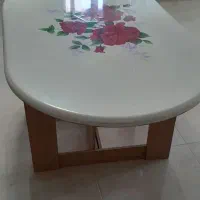 میزگرد قابل جدا شدن از سطح ومیز بیضی مطابق عکس|میز و صندلی غذاخوری|کرمانشاه, |دیوار