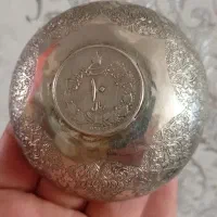 کاسه نقره قدیمی قلم زنی