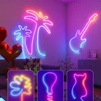 پک 5 متری ریسه نئون RGB درجه یک IC دار برنامه پذیر