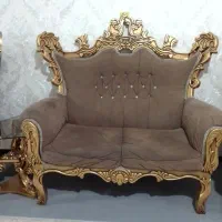 مبل استیل رنگ گردویی 7نفره