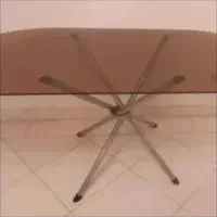 میز ناهار خوری ۴نفره شیشه دودی بسیار ضخیم