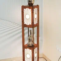 آباژور ایستاده، استند کنار سالنی چوبی|چراغ خواب و آباژور|تهران, شهرک ولیعصر جنوبی|دیوار