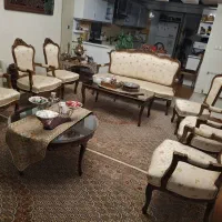 مبلمان ‌ ناهارخوری ۱۰ نفر کلاسیک و اینه کنسول