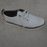 کفش چرم دورنگ