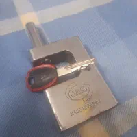 قفل کتابی فولادی همراه کلید اصلی