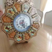 ساعت دیواری خورشیدی طرح  خاتم و مینا کاری