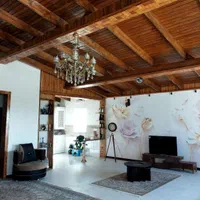 آلاچیق،چوبی،سقف چوبی،سقف شیبدار چوبی،نمای پیشانی