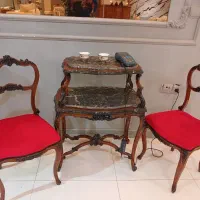 میزقهوه خوری رنگ گردویی براق