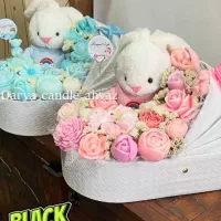 باکس گل شمعی هدیه و نوزادی تخفیفی بلک فرایدی|صنایع دستی و سایر لوازم تزئینی|اهواز, فاز ۲ پادادشهر|دیوار