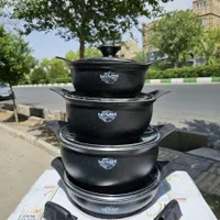 سرویس قابلمه وتابه ۱۰پارچه چدن گرانیت مهیا مهر