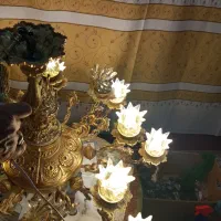 لوستر شاه عباسی رنگ طلایی در حدنو|لوستر و چراغ آویز|مشهد, رده|دیوار