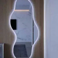 آینه دفرمه و نور پردازی شیشه های دو جداره و رومیزی