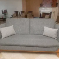 مبل ۷نفره راحتی سالم در دورنگ طوسی تیره و روشن