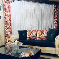 مبل هفت نفره با دوبال پرده ست|مبلمان خانگی و میز عسلی|کرج, شهرک فهمیده|دیوار