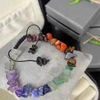 دستبند گردنبند تسبیح گوشواره راف سنگ طبیعی