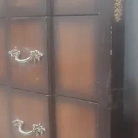 میز تلفن چوبی قهوه ای|میز تلفن|دورود, |دیوار