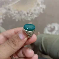 انگشتر نقره عقیق سبز