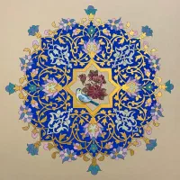 تابلو نقاشی (تذهیب و گل و مرغ)