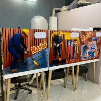 میز ساده و قفسه دار
