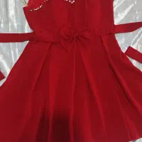 لباس مجلسی قرمز رنگ کوتاه