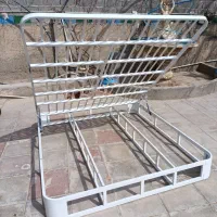 زیر تشکی فلزی سفید رنگ کفی/ ثابت/تخت جکدار