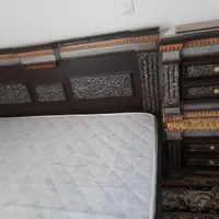 تخت دو نفره  چوب با کف چوب سالم.خوشخواب تمیز|تخت و سرویس خواب|شیروان (خراسان), |دیوار