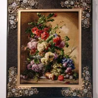 تابلوفرش دستباف برجسته وان یکادابریشم دار|تابلو فرش|مشهد, شریف|دیوار